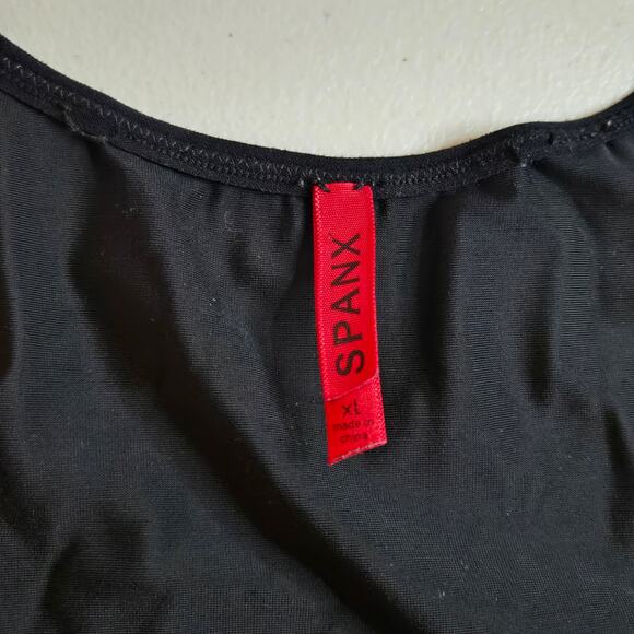 Spanx Slimplicity Essentials 991 Open Bust Mid Thigh Bodysuit in Black Size XL - Picture 3 of 6